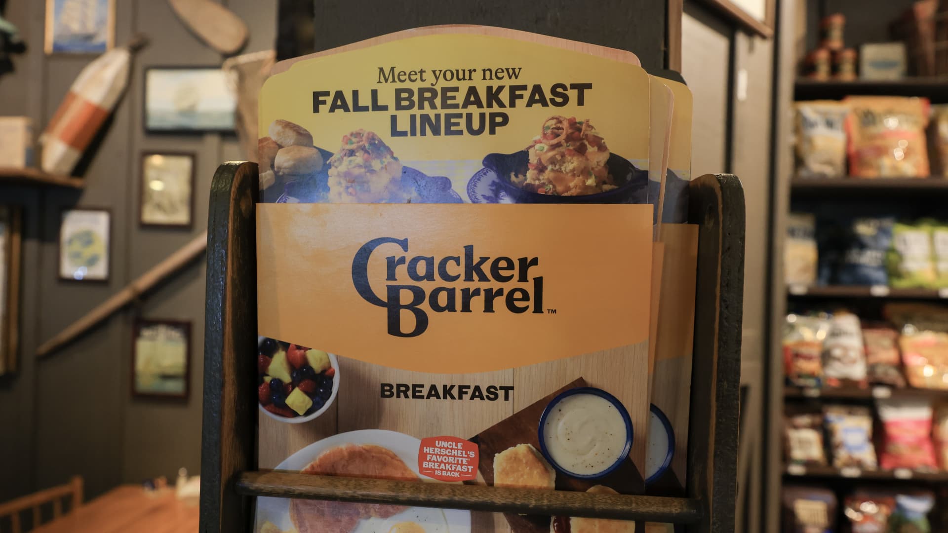 Cracker Barrel shares plummet after pushback on new logo, branding